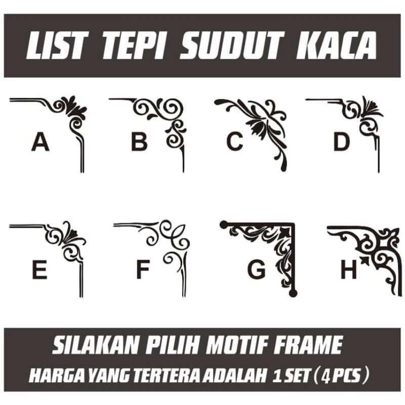 Frame kaligrafi Stiker kaca Bingkai kaligrafi
