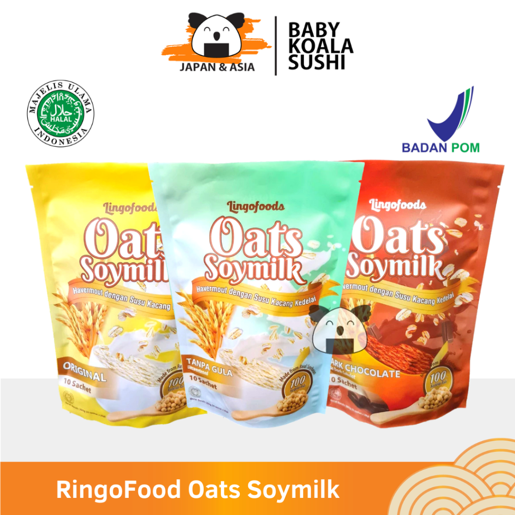 

RINGFOOD Oats Soymilk 250 g Halal | Havermout Susu Kedelai | Coklat Original Unsweeted