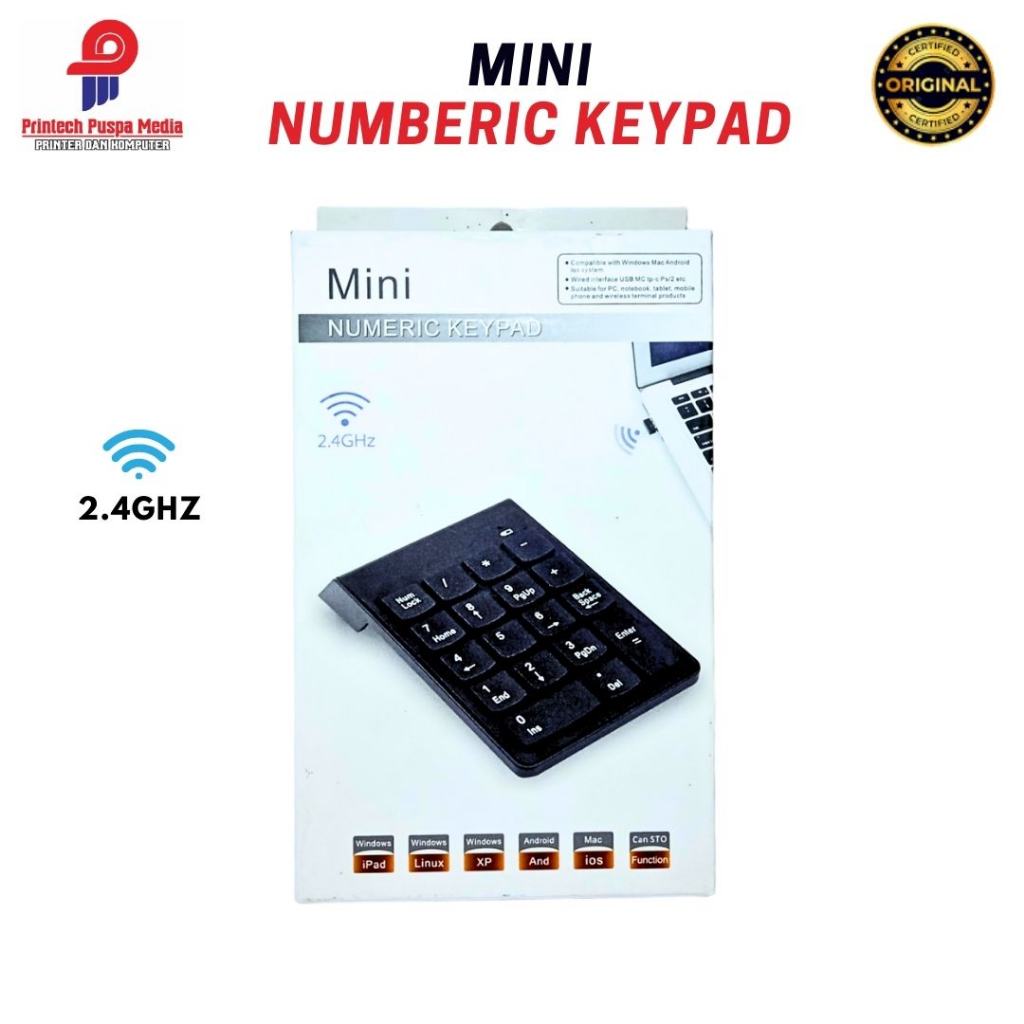 

MINI NUMBERUC KEYPAD WIRELESS PC Mac Laptop Kalkulator