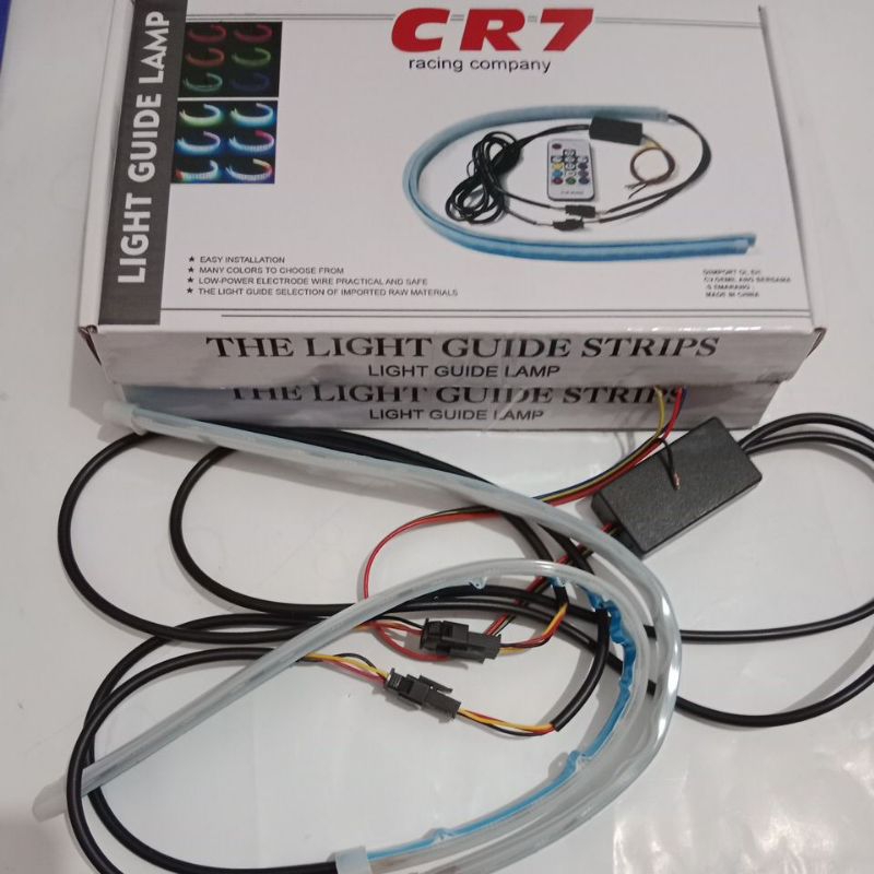 2 pcs lampu alis RGB  pakai remot 30 cm
