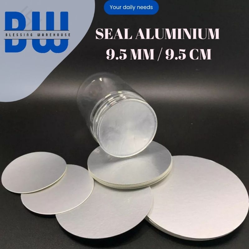 SEGEL SEAL ALUMINIUM FOIL 9.5 MM TOPLES 9 CM, 9,5 CM PET PLASTIC PLASTIK FOODGRADE TOPLES KUE KERING
