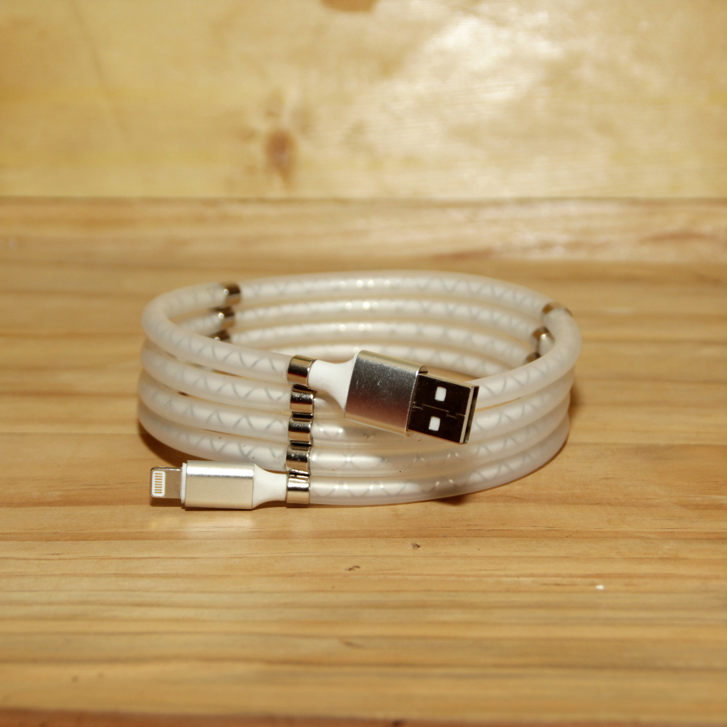 Kabel Charger Iphone Magnet Mudah Digulung