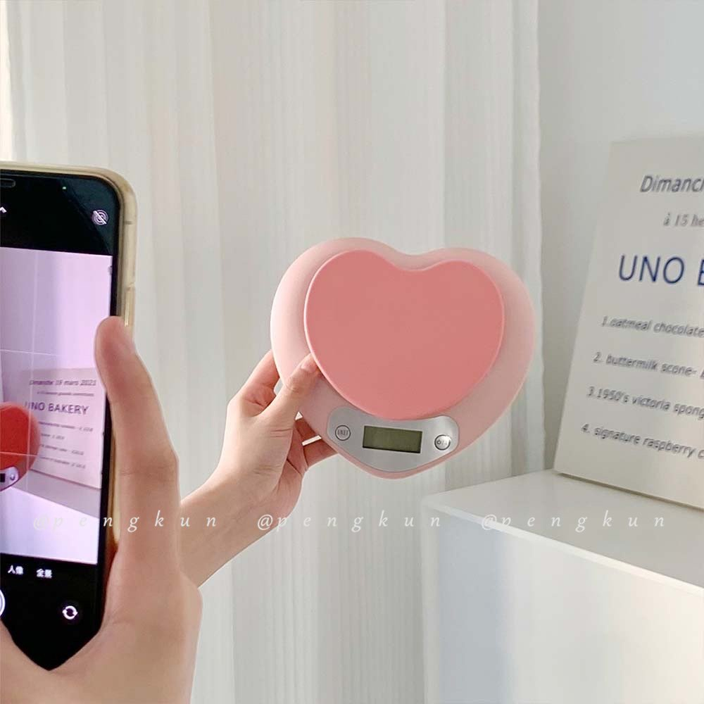 Benteng Onderdil Timbangan Dapur Love Digital Timbangan Dapur Bentuk Hati 5Kg 1Gram Timbangan