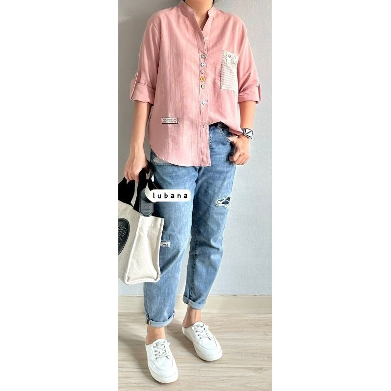 Kemeja blouse lubana