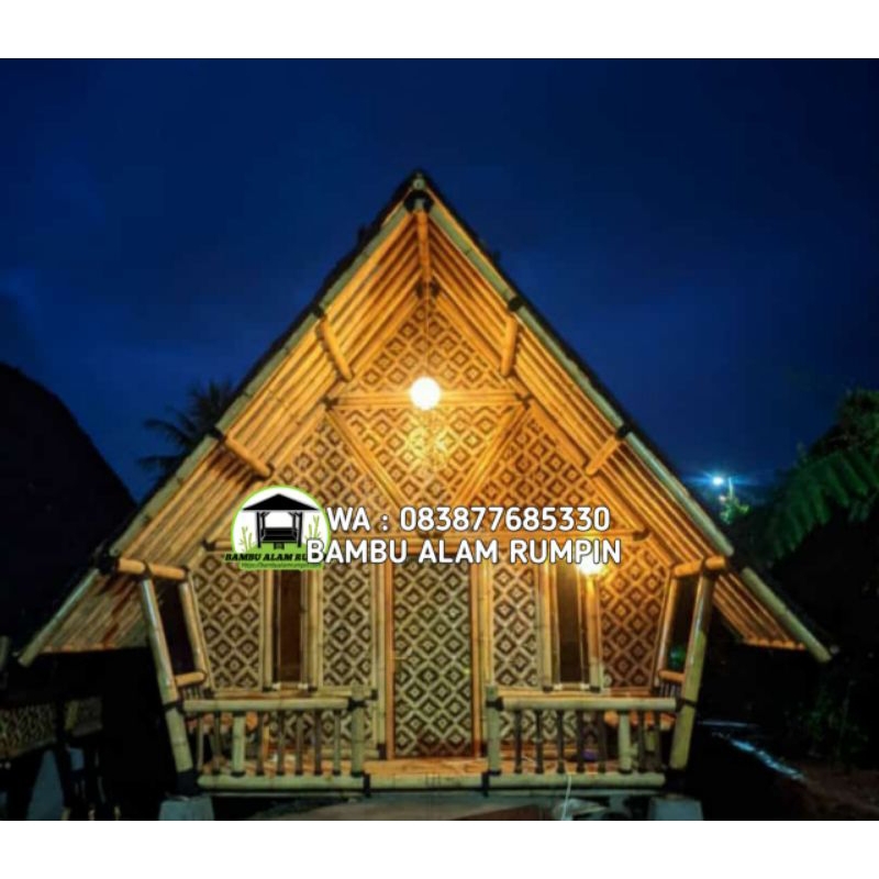 SAUNG BAMBU ATAP SEGITIGA/ SAUNG BAMBU