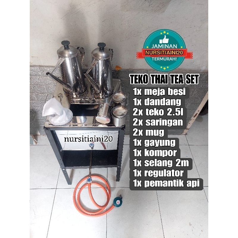 Teko Thai Tea Set Lengkap/ Dandang thai tea/Teko Teh