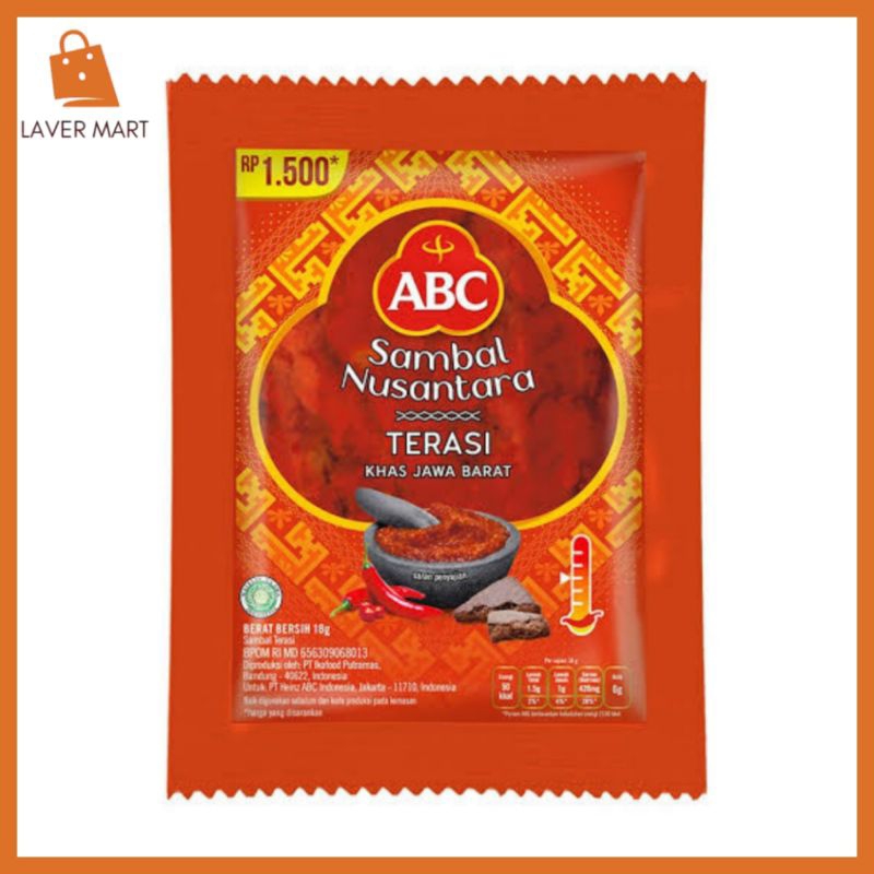 

1 Pack ABC Sambal Terasi Nusantara 18gr 10 Sachet