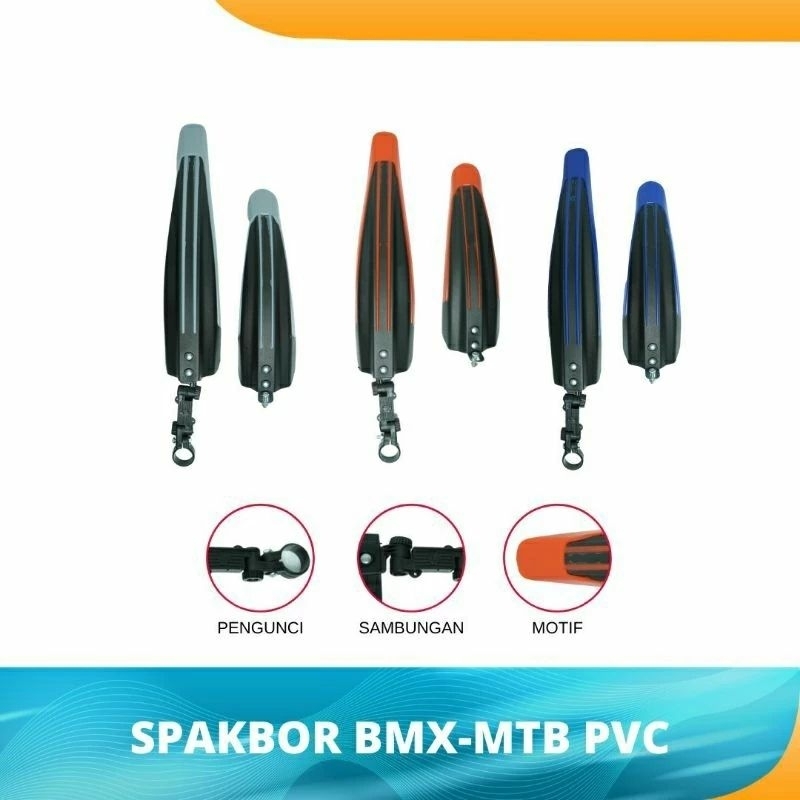 spakbor sepeda / mud guard mtb, bmx, lipat, sepasang