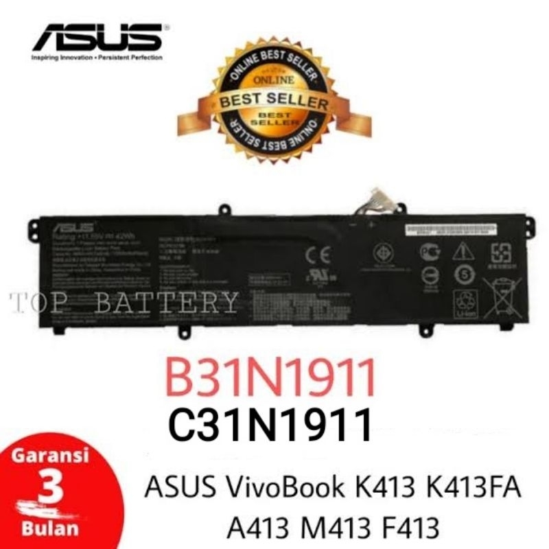 BATERAI ASUS VIVOBOOK A413 K413 M413 X413 X412 B31N1911 C31N1911