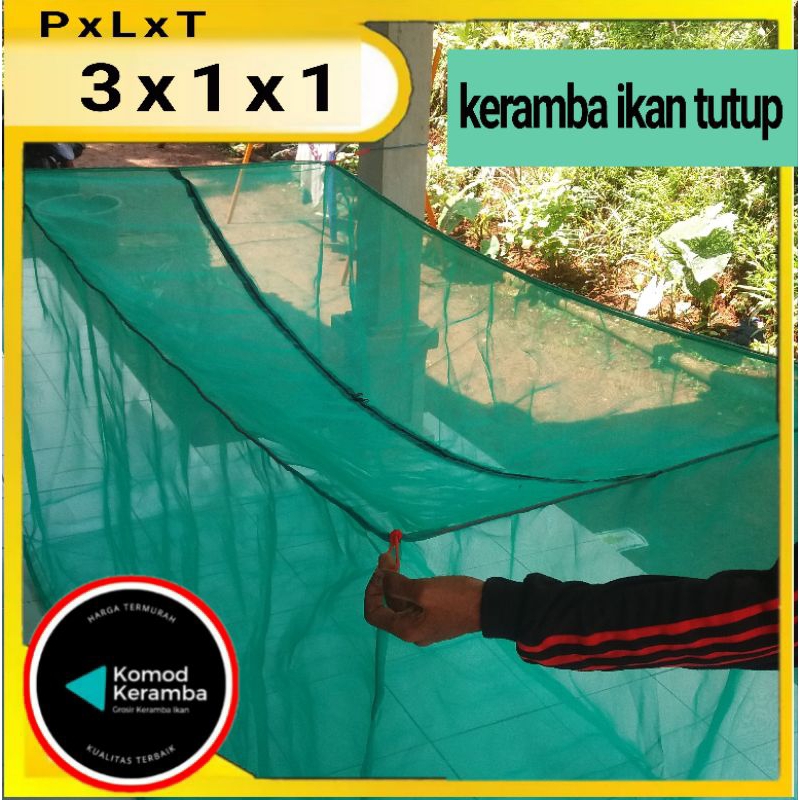 keramba ikan 3x1x1 tutup karamba hapa jaring apung siap pakai