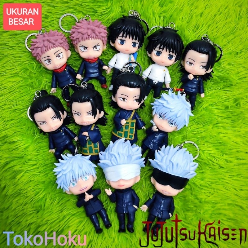 Gantungan Kunci Jujutsu Kaisen Action Figure Anime Yuta Gojo Suguru Keychain