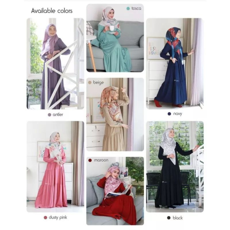 Baju Dannis Terbaru Abaya Dewasa Daily Daisy Size XL