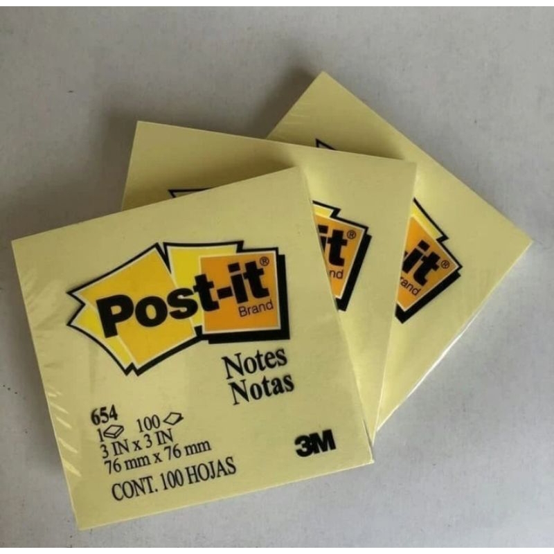 

Post-it 654-yellow sticky notes 3M original (76mm x 76mm)