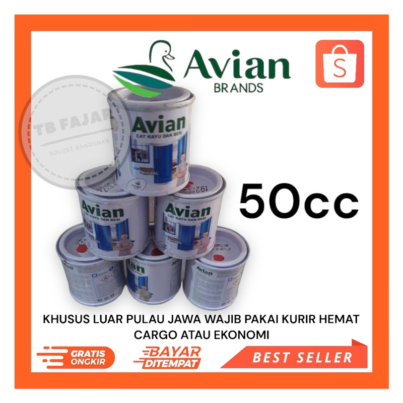 

Cat Besi Avian 50cc / Cat Kayu / Cat Minyak / Cat Avian High Gloss Ename