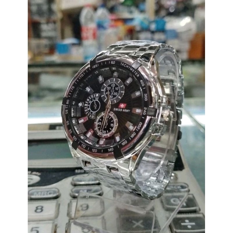 JAM TANGAN PRIA TALI RANTAI (SWIS ARMY)