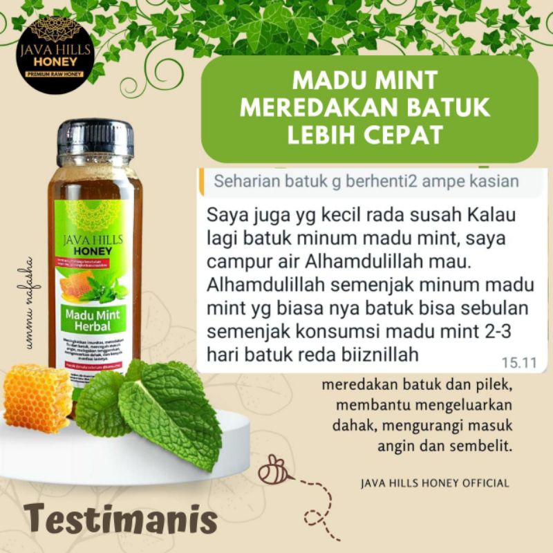 

Madu Mint Herbal javahills honey 320 gr
