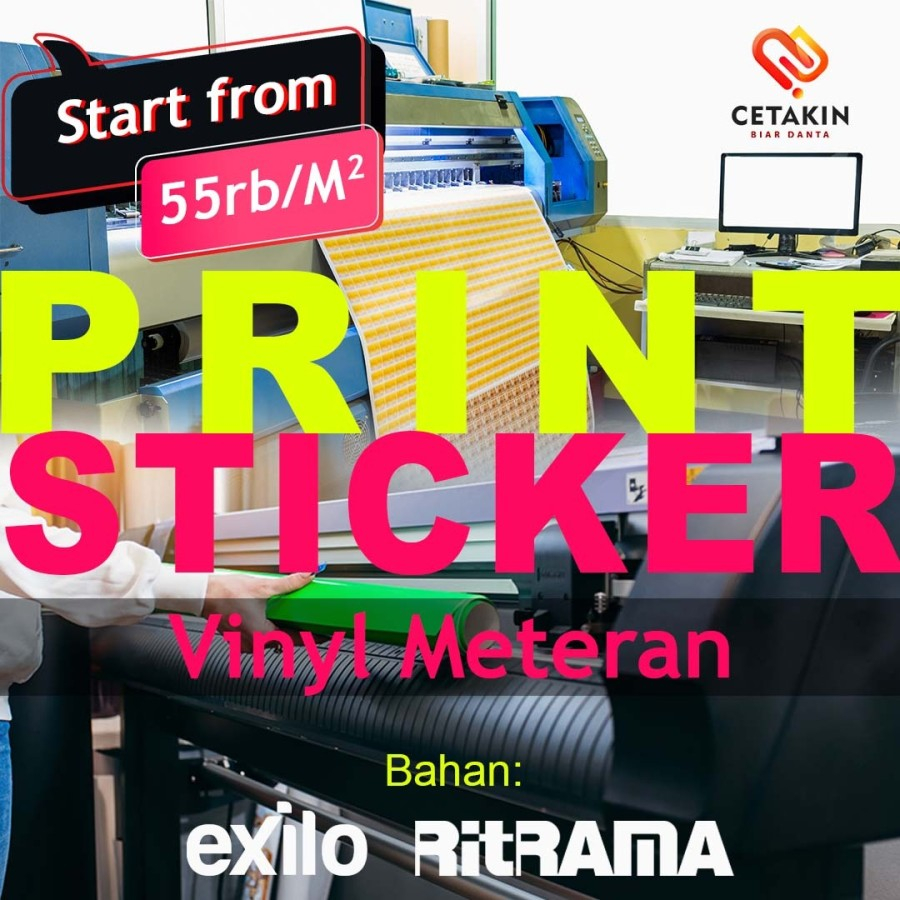 Cetak Stiker Vynil Meteran / print stiker branding mobil
