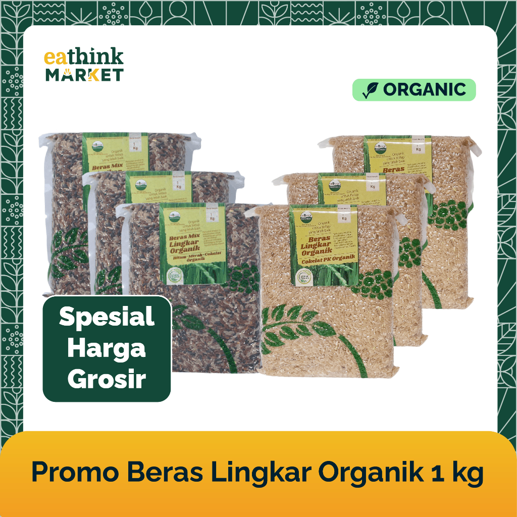 

Diskon Bahan Pokok Beras Organik Beli 3 Harga Grosir - Lingkar Organik 1 kg