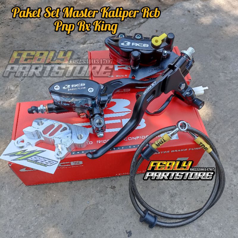 PAKET SET MASTER KALIPER RCB RX KING MASTER RCB OVAL 14MM SET HENDLE KOPLING KALIPER RCB S SERIES 2 