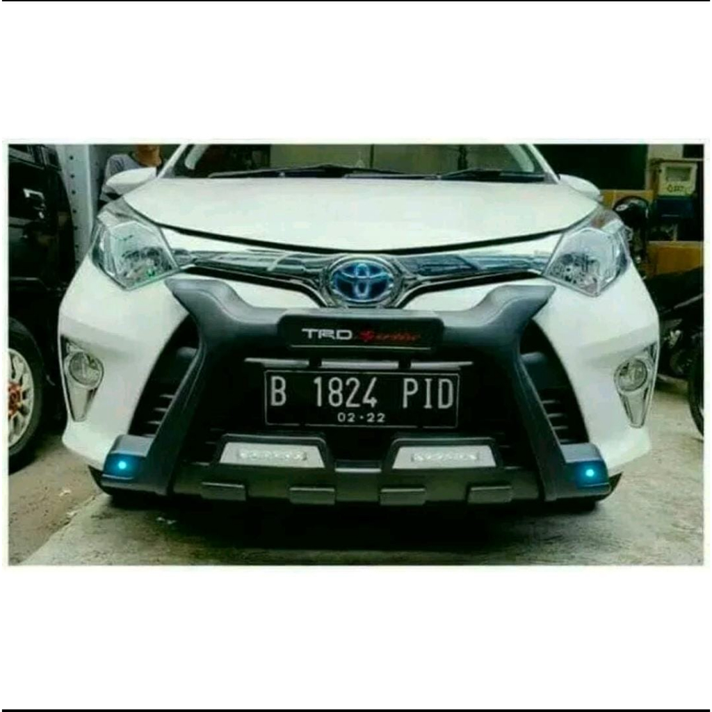 Tanduk depan bumper depan model luxury led mobil calya sigra