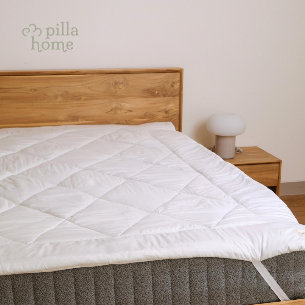 Pilla Home Matras Essential Mattress Protector Kasur Tidur Aesthetic Katun | Halus Katun Single Doub