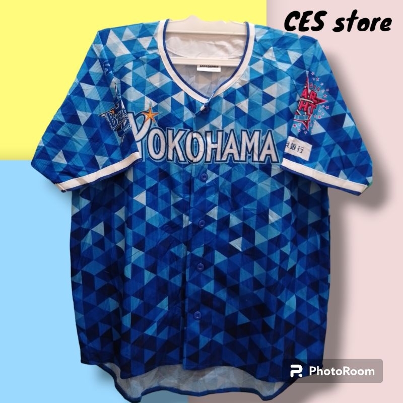 jersey baju fashion pria olahraga sport baseball yokohama