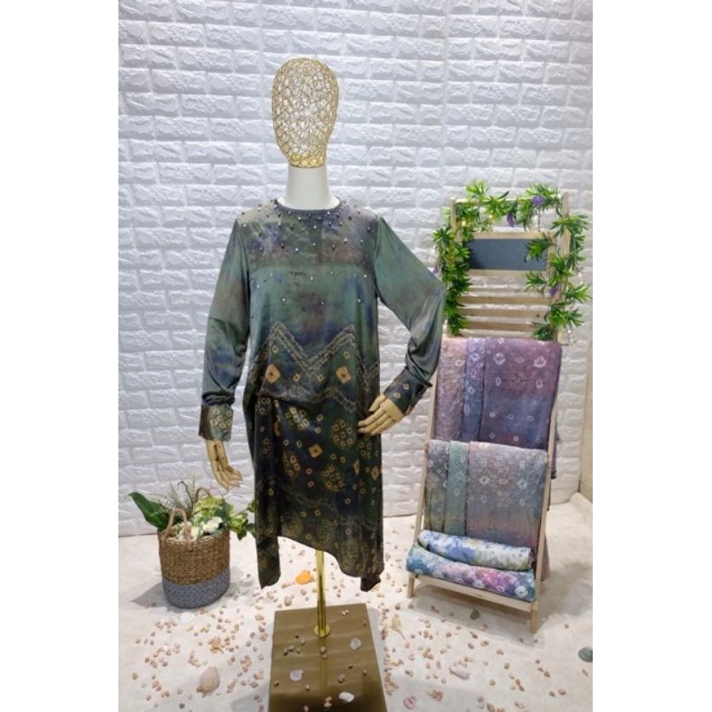 NEW -- atasan tunik batik PALEMBANG etnik