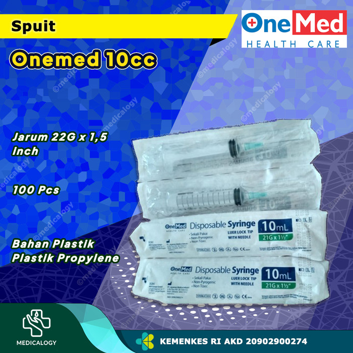 Spuit Onemed 10cc - Alat Suntikan per Box 100pcs
