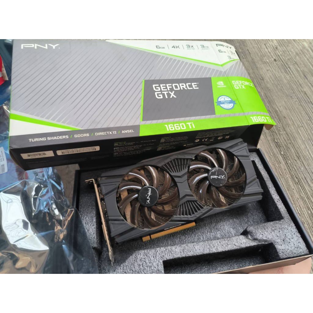 VGA GTX 1660 TI PNY, NOT 4070, RX, SUPER, RTX, 6600, XT, 7700, 5500, 3060