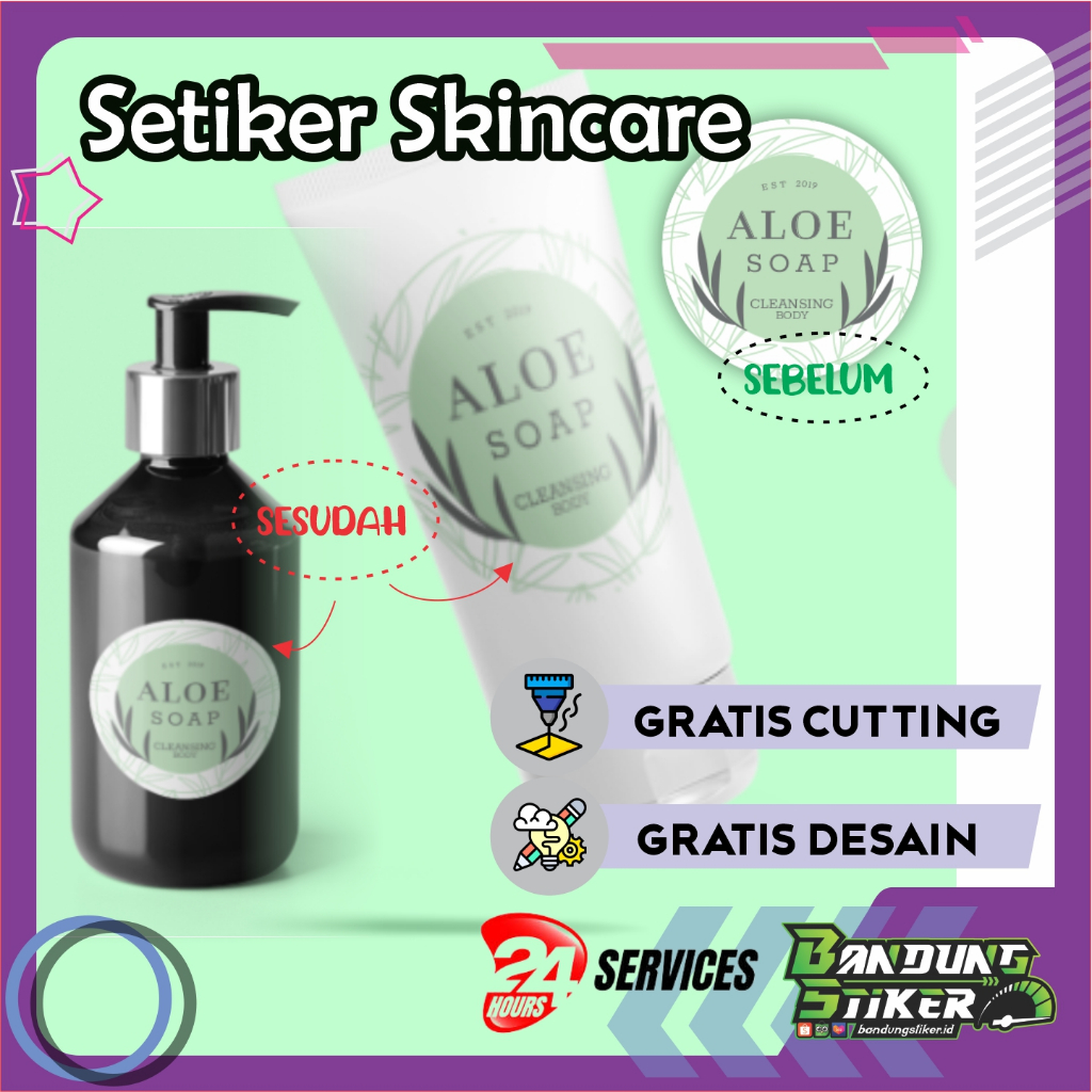 

Stiker Label Skincare Pot Cream Stiker Kecantikan Free Design