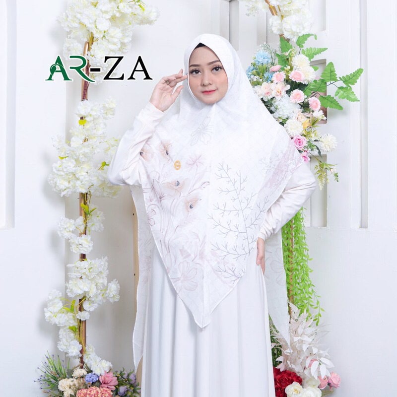 hijab arza sakura Printing model baru