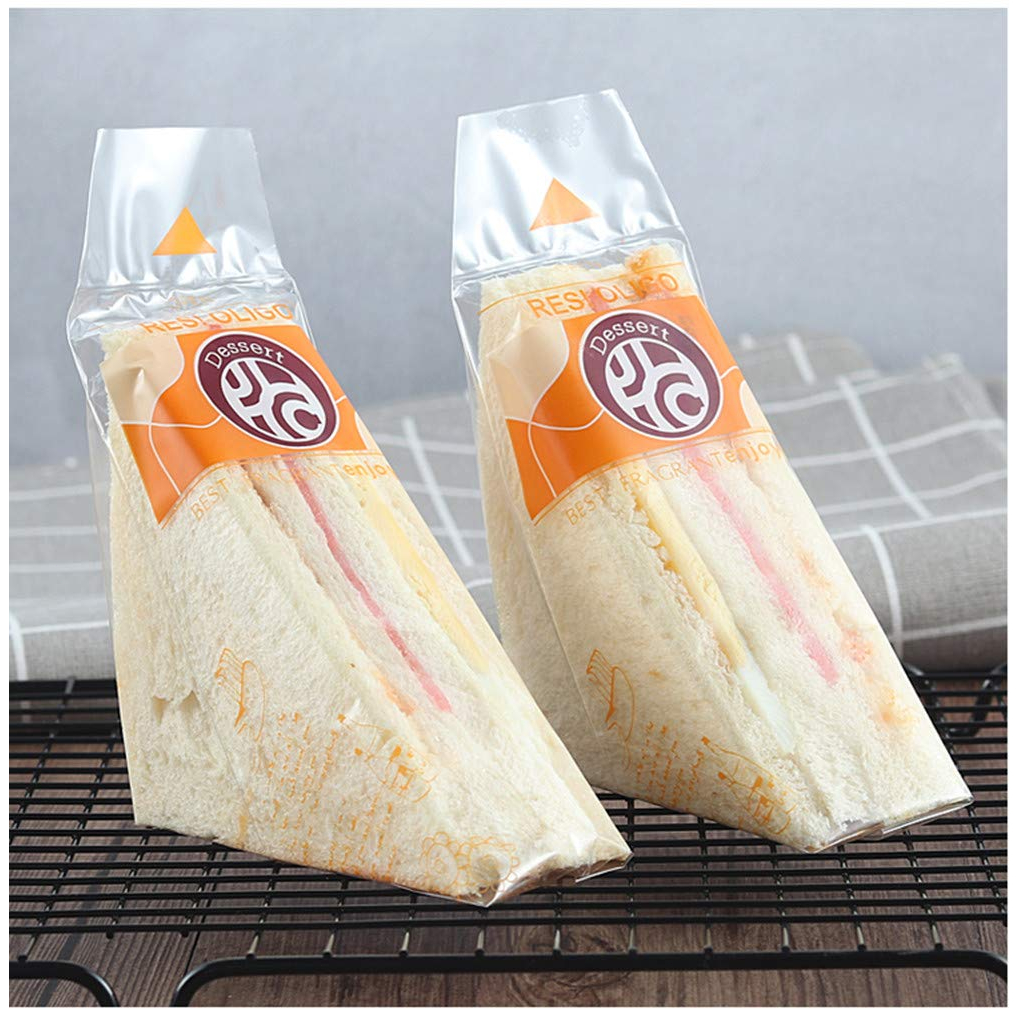 Plastik Roti Sandwich Praktis 100 Pcs / Box Sandwich Segitiga Mudah Sobek / Sandwich Bag Premium