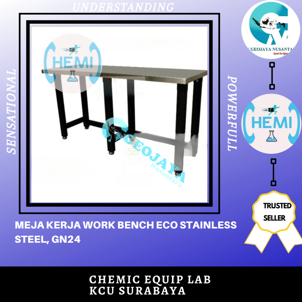 MEJA KERJA WORK BENCH ECO STAINLESS STEEL, GN24