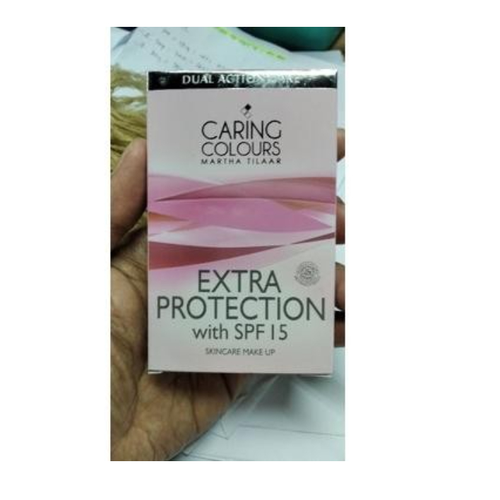 CARING COLOURS Extra Protection With SPF 15 Dual Action Cake - 01 SEA GOLD