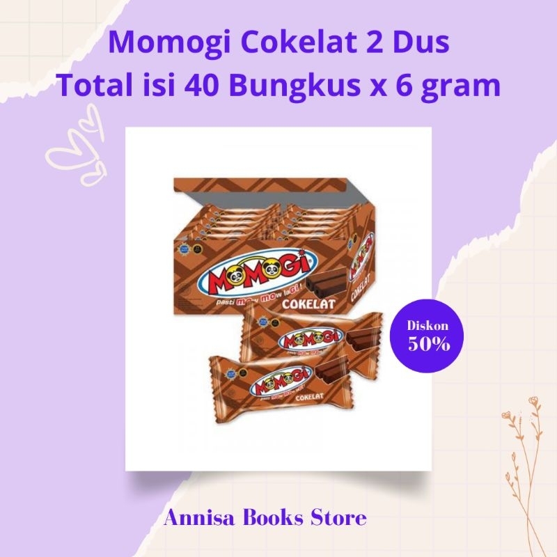 

ABS - Momogi Cokelat 2 Dus Total isi 40 Bungkus x 6 gram