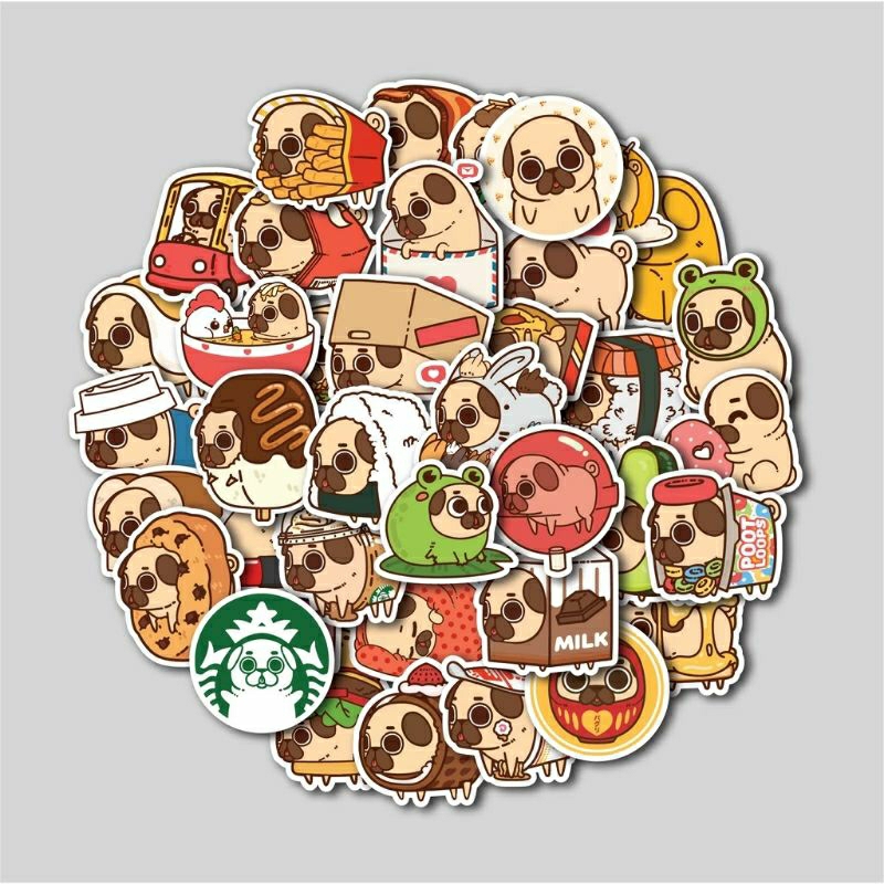 

Stiker Cutting PUGLIE PUG Vinyl Stiker Tumbler | Stiker Laptop Komputer