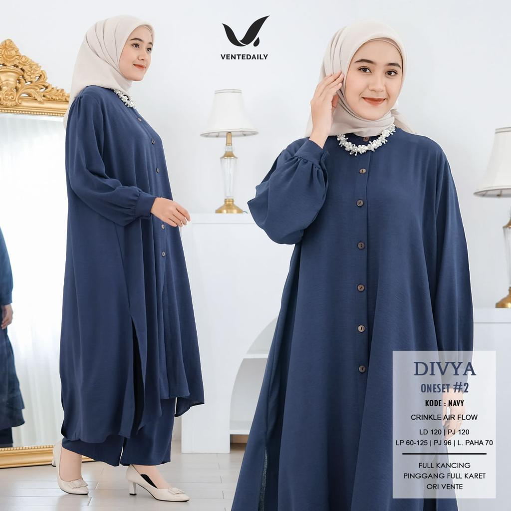 Stelan Polos Jumbo Ld 120 Terbaru Nyaman Kekinian Crinckle Divya One Set Terbaru Long Tunik By Vente