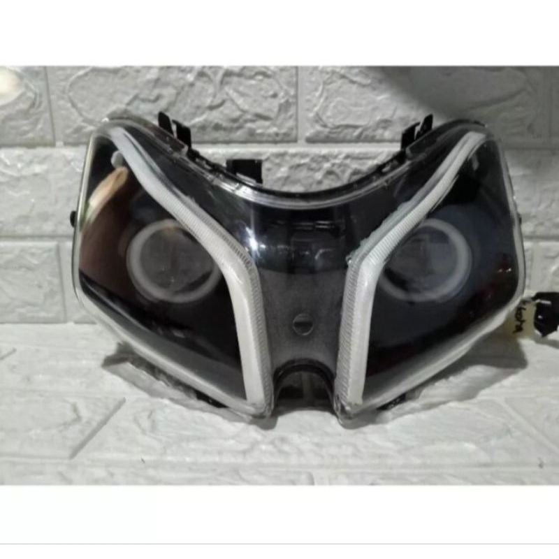 Reflektor Head Lamp Vario CW Vario 110 Old Karbu Set Day bulat 2 Mata Set Lampu Alis FULL SET