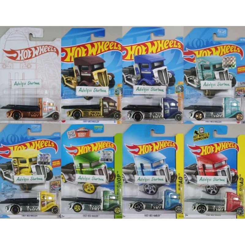hotwheels hot wheels fast-bed hauler factory sealed hw workshop th reg edisi pearl chrome special fe