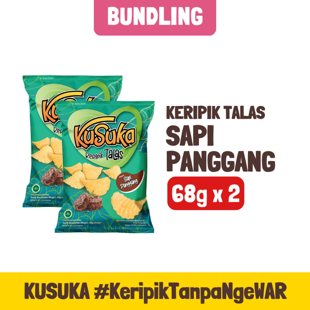 

Kusuka Keripik Talas Sapi Panggang 68g - 2 pcs