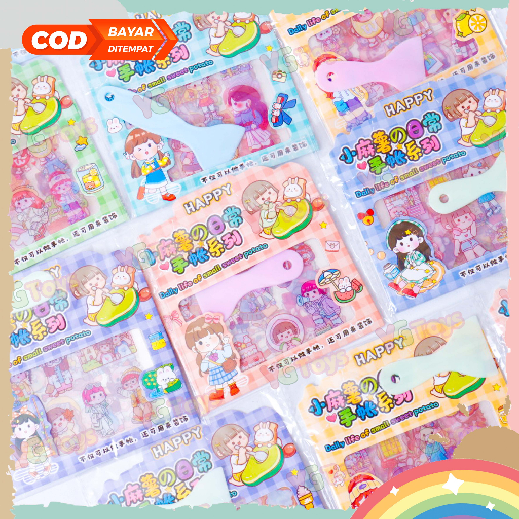 

YGtoys Stiker Sticker Momo Pack Waterproof Karakter Kartun Anak Dekorasi