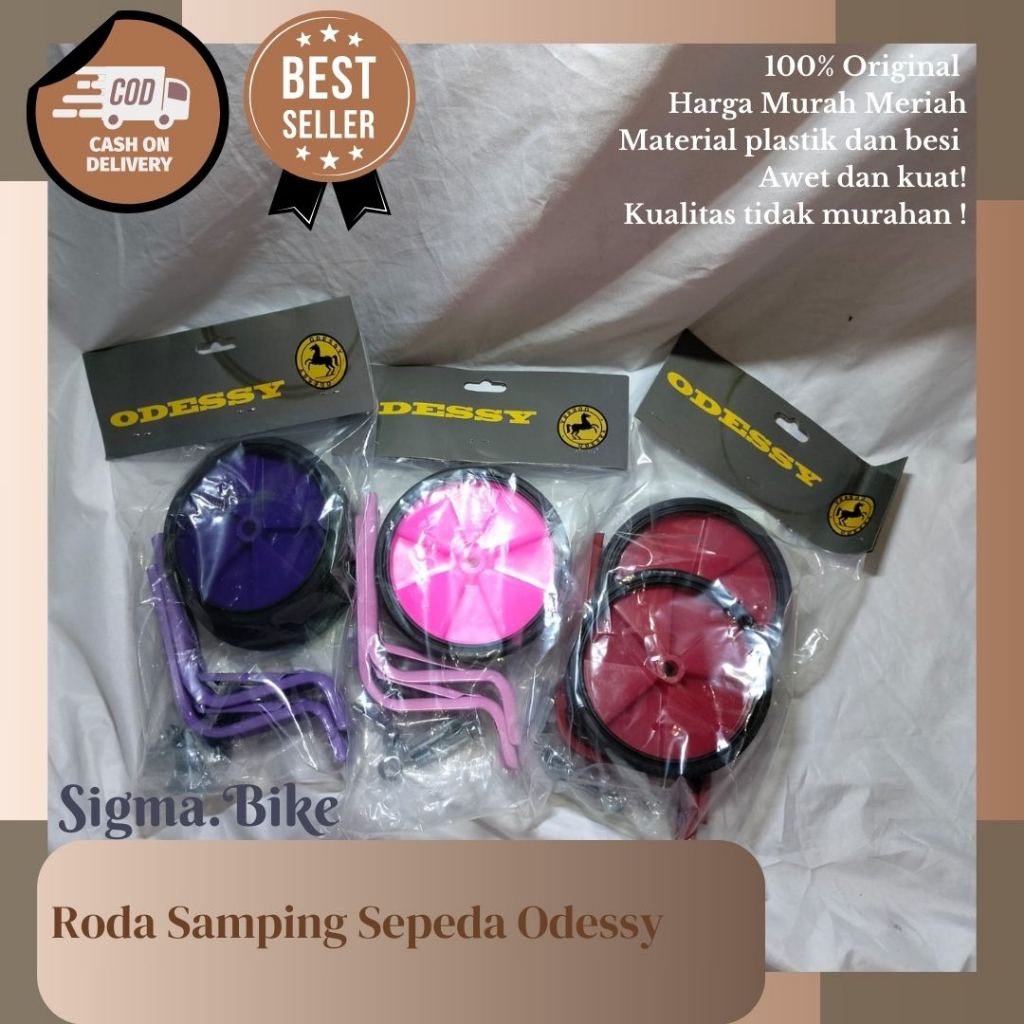RODA SAMPING SEPEDA ODESSY  RODA SAMPING KARET UKURAN 12/16 SEPEDA ANAK AS RODA SEPEDA ANAK RODA SAM