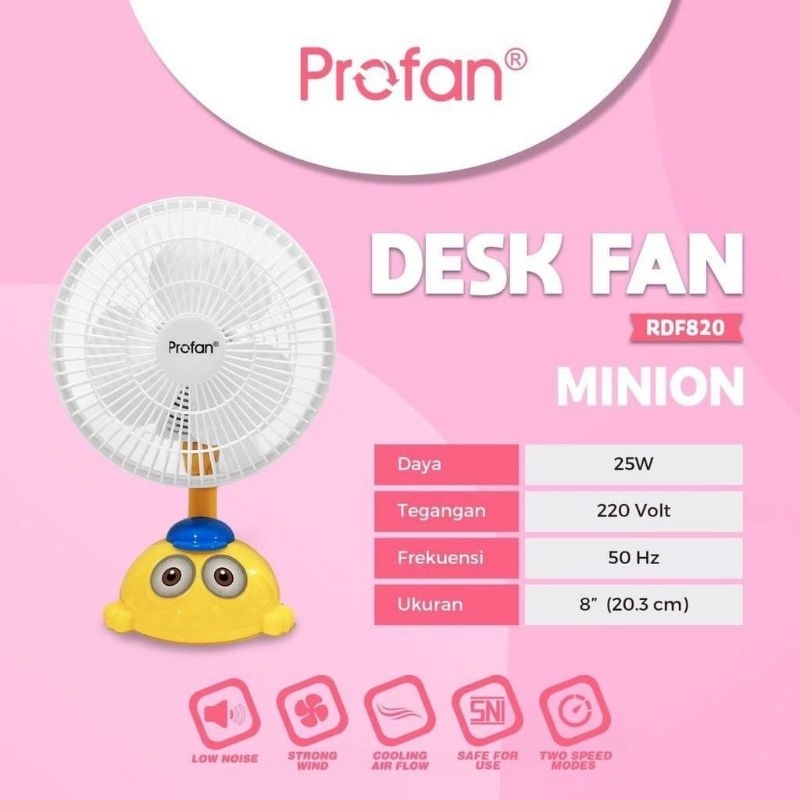 KIPAS ANGIN MEJA / DESK FAN KARAKTER PROFAN 8 INCH