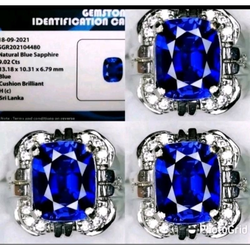 NATURAL BLUE SAFIR SRILANKA +MEMO SGR