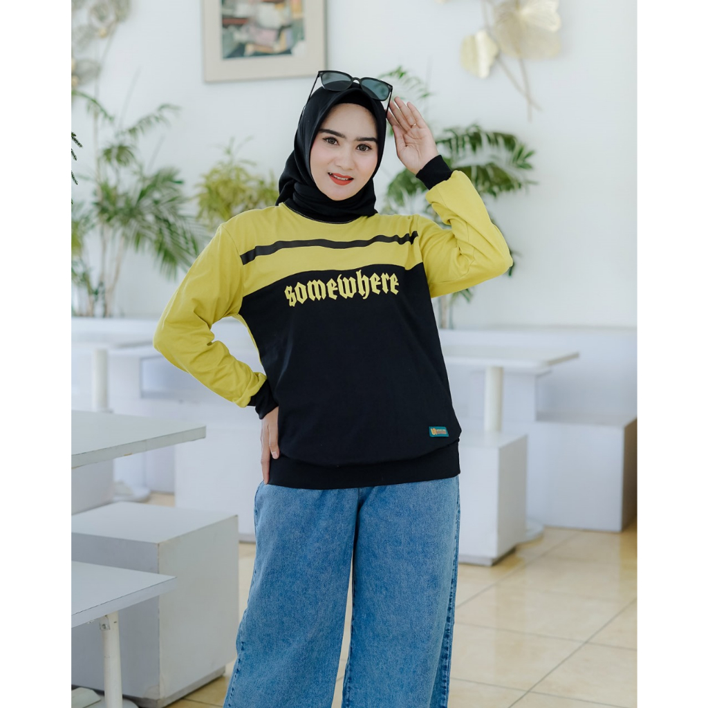 KAOS WANITA HIJJABERS MODEL RIB BAWAH TRENDY UNTUK SERAGAMAN SENAM ZUMBA