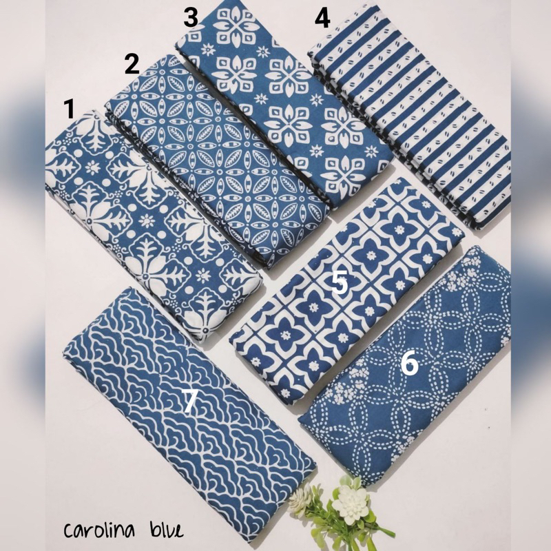 AK KAIN BATIK CAP HANDMADE MODERN PEKALONGAN BATIK GARUTAN KAKEKO BATIK SERI WARNA BIRU MUDA