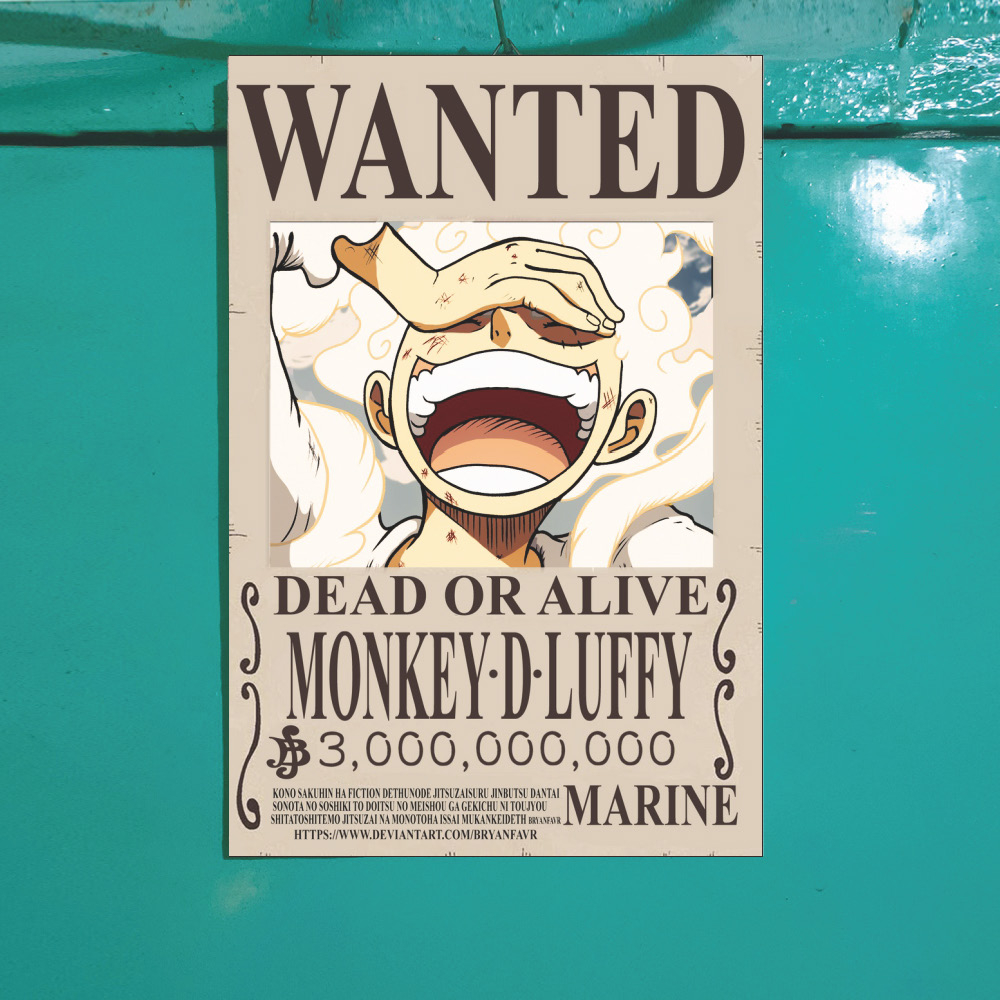 HIASAN DINDING ONE PIECE BOUNTY KRU MUGIWARA STRAW HAT CREW LUFFY ZORO SANJI JINBEI NAMI ROBIN USOPP