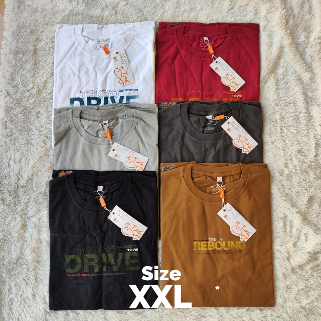 Kaos Ie Tuna Size XXL Lengan Pendek Kaos Pria Size Jumbo Kaos Big Size Pria Kaos Ie Tuna Big Size