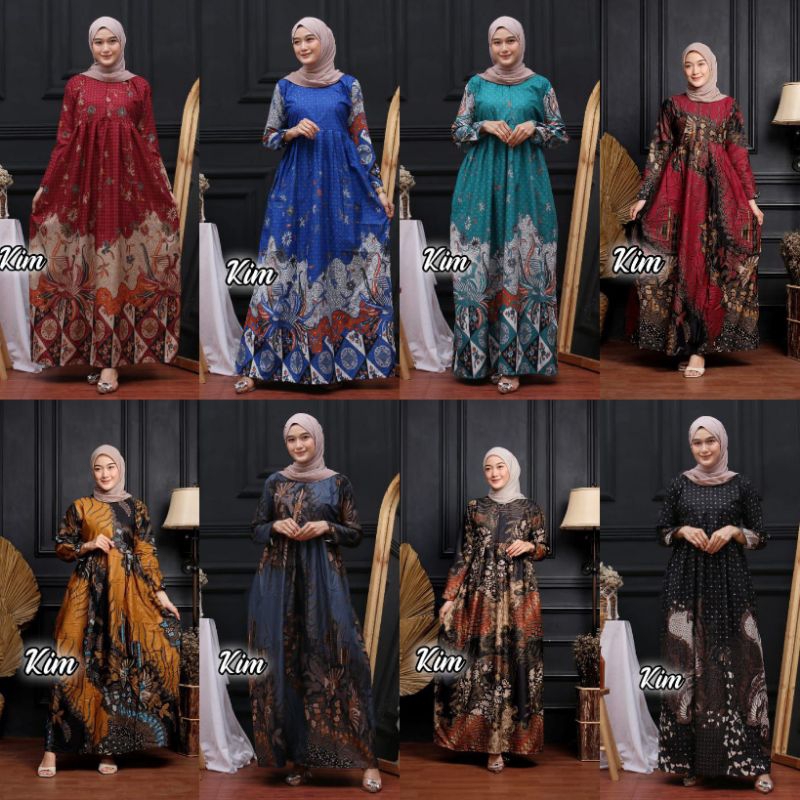 Gamis Batik (COD) MANGGAR Gamis Batik Pesta Model Terbaru