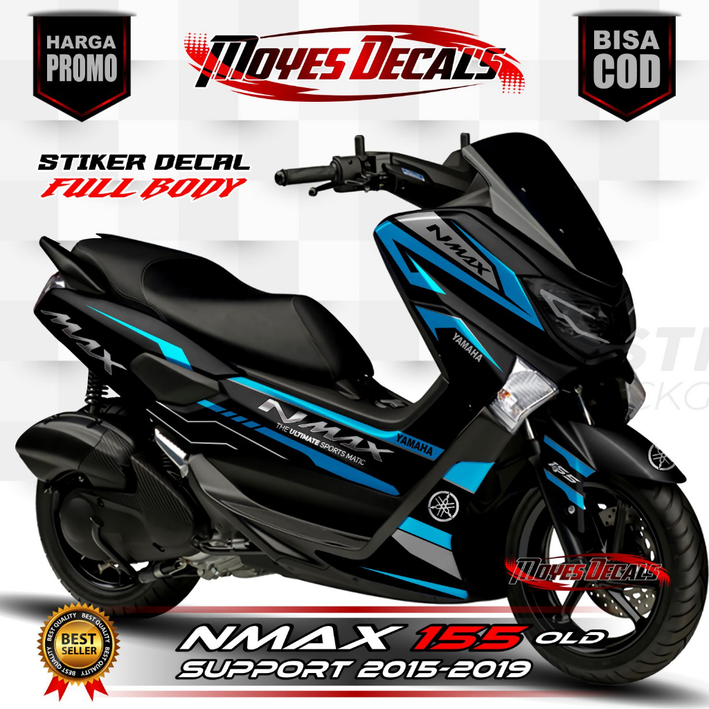 Decal Sticker Yamaha Nmax 155 Old Fullbody 2015-2019 Decal stiker nmax old / stiker nmax full body M